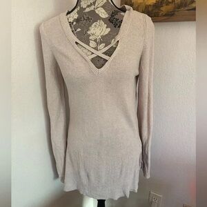 Free People Cream Tunic Top